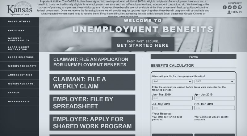 Town Talk Kansas Unemployment Officials Say They Are Now Starting To 
